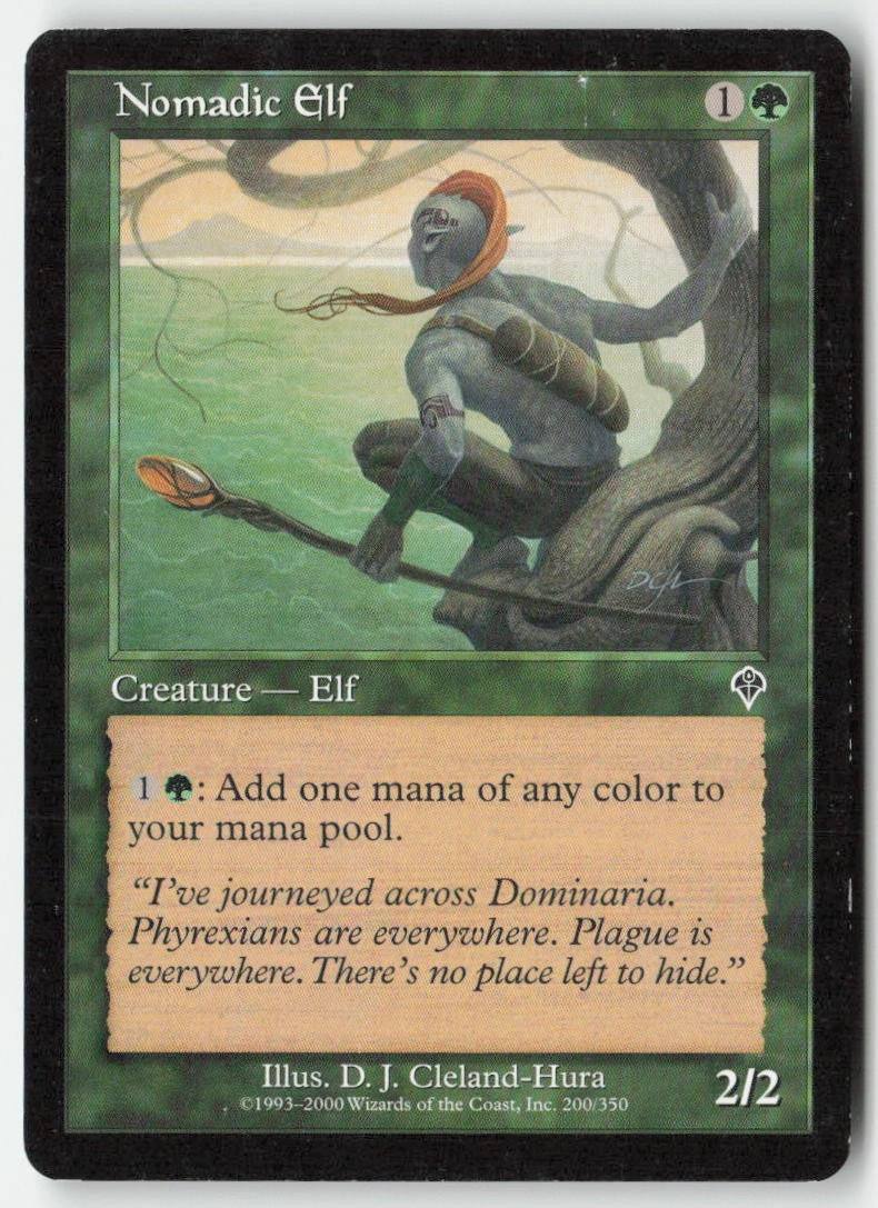 Nomadic Elf INV 200 Common Moderately Played, Front