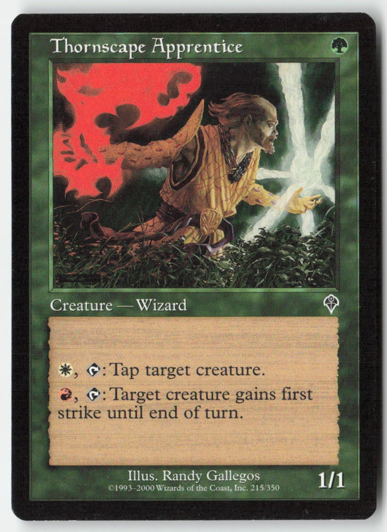 Thornscape Apprentice INV 215 Common Moderately Played, Front