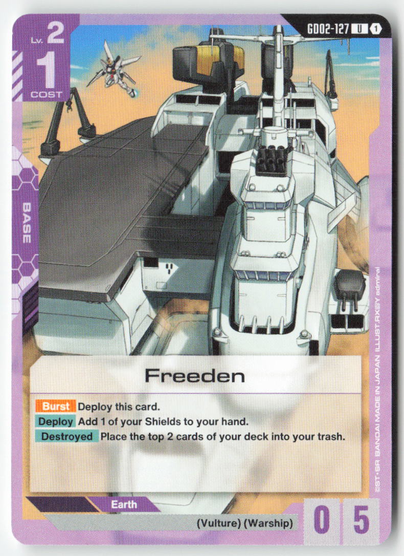 Freeden GD02-127 Uncommon Normal Lightly Played, Front