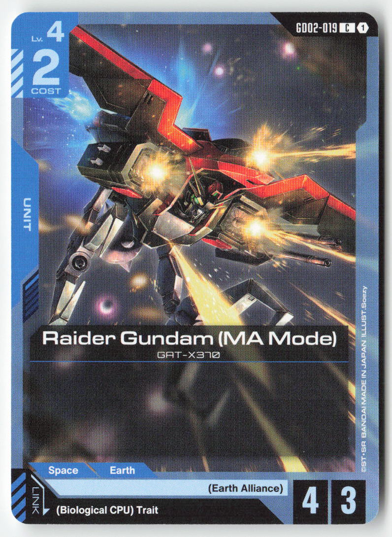 Raider Gundam (MA Mode) GD02-019 Common Normal Lightly Played