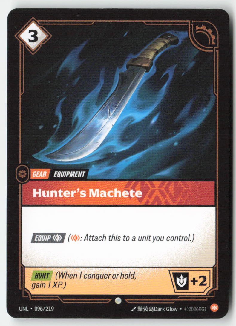 Hunter's Machete #096/219 - Unleashed - Riftbound - Common - Lightly Played