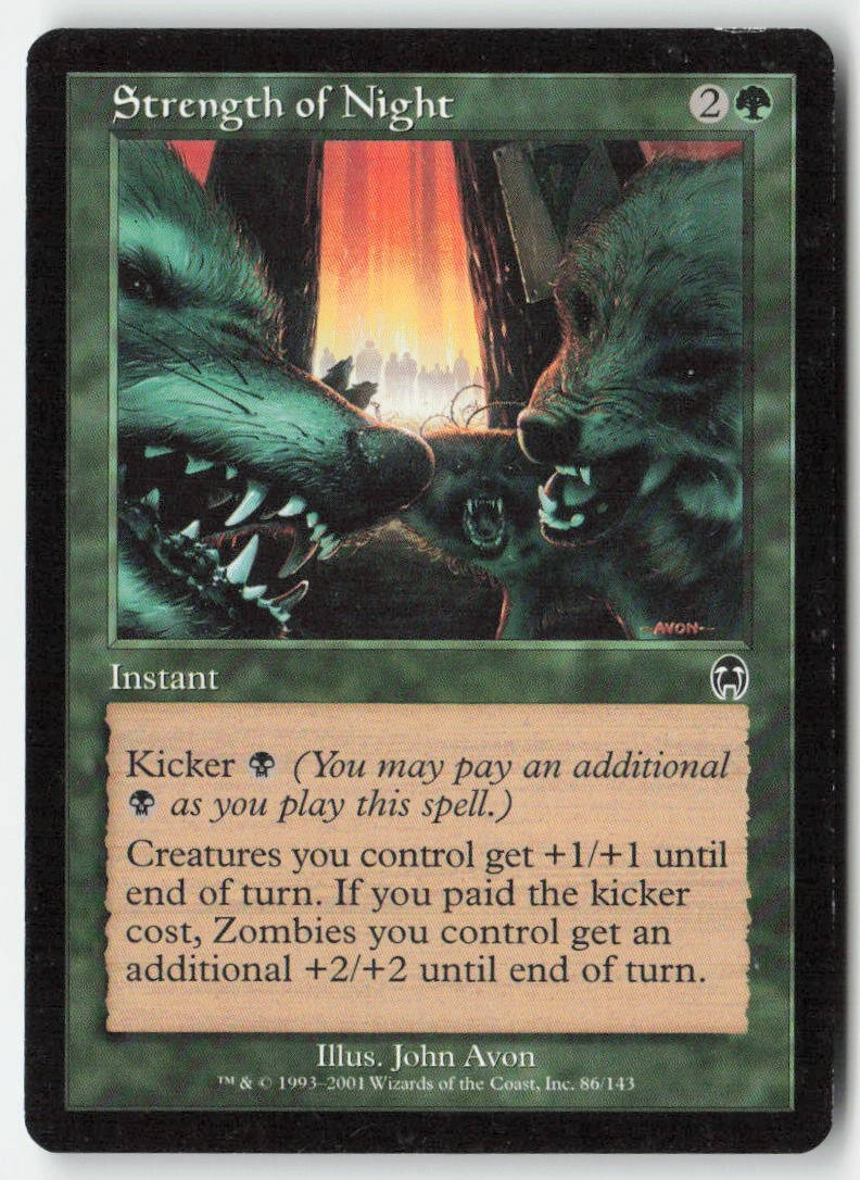 Strength of Night APC 86 Common Moderately Played, Front