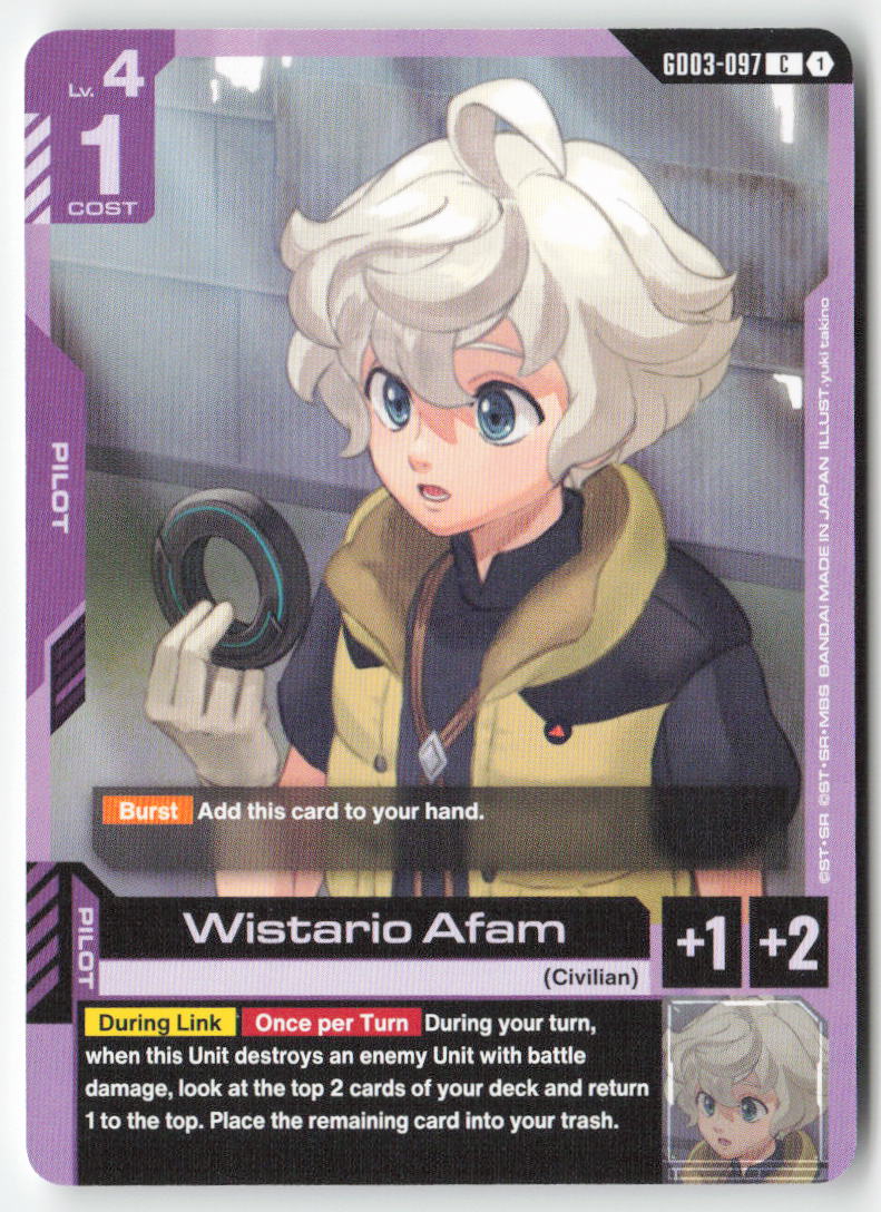 Wistario Afam GD03-097 Common Normal Lightly Played, Front