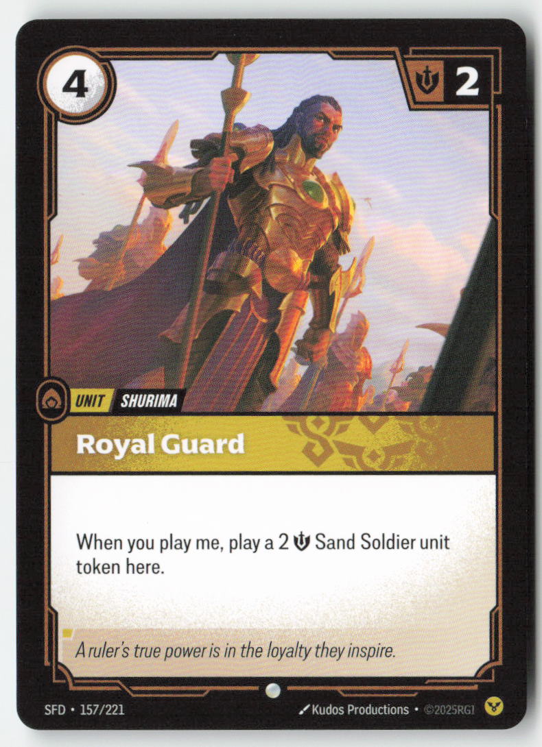 Royal Guard #157/221 - Spiritforged - Riftbound - Common - Lightly Played