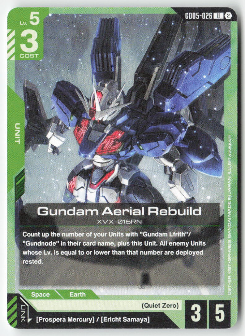 Gundam Aerial Rebuild GD05-026 Uncommon Normal Lightly Played