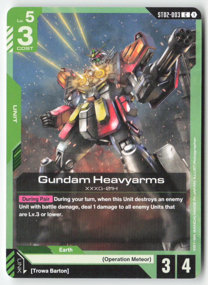 Gundam Heavyarms ST02-003 Common Normal Lightly Played