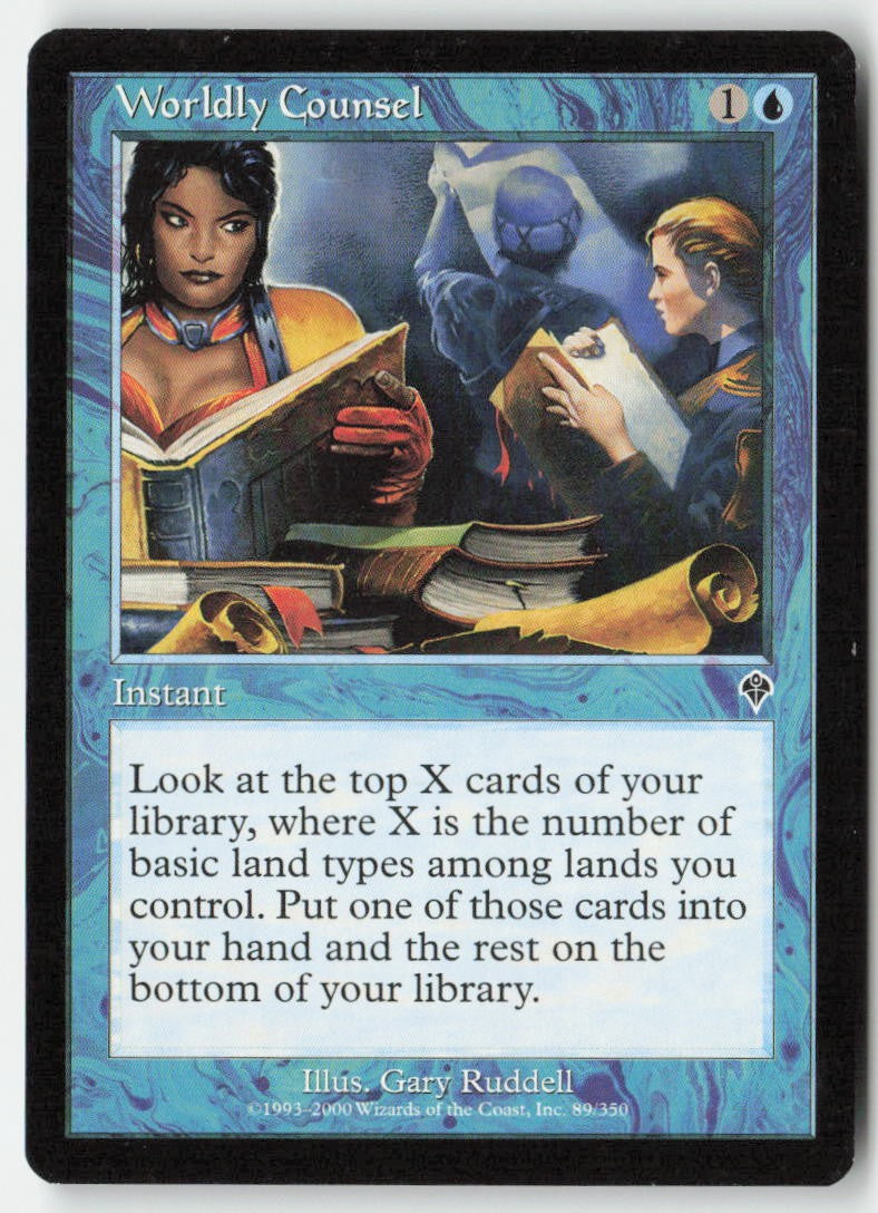 Worldly Counsel INV 89 Common Moderately Played, Front