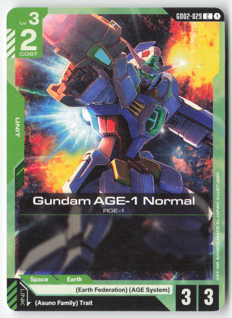 Gundam AGE-1 Normal GD02-029 Common Normal Lightly Played