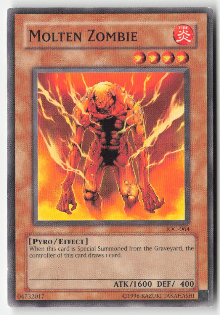 Molten Zombie IOC-064 Unlimited Common Moderately Played, Front