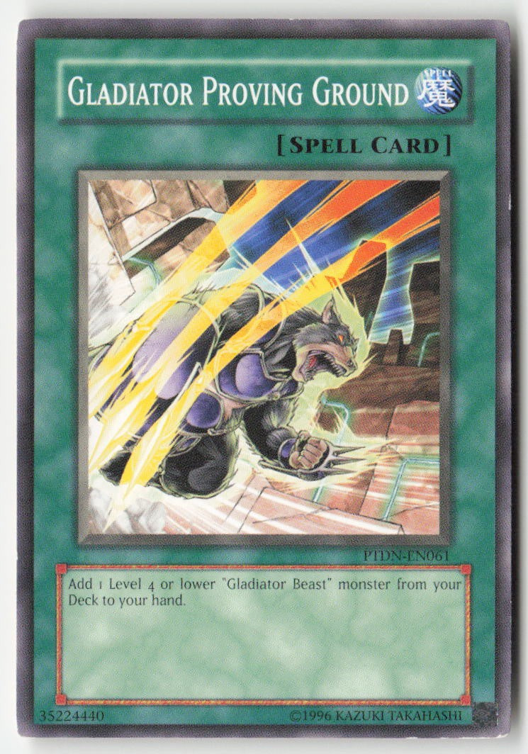 Gladiator Proving Ground PTDN-EN061 Unlimited Common Moderately Played, Front