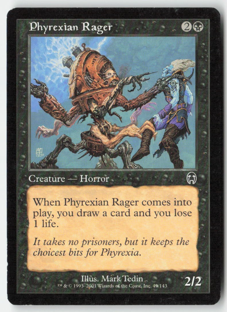Phyrexian Rager APC 49 Common Moderately Played