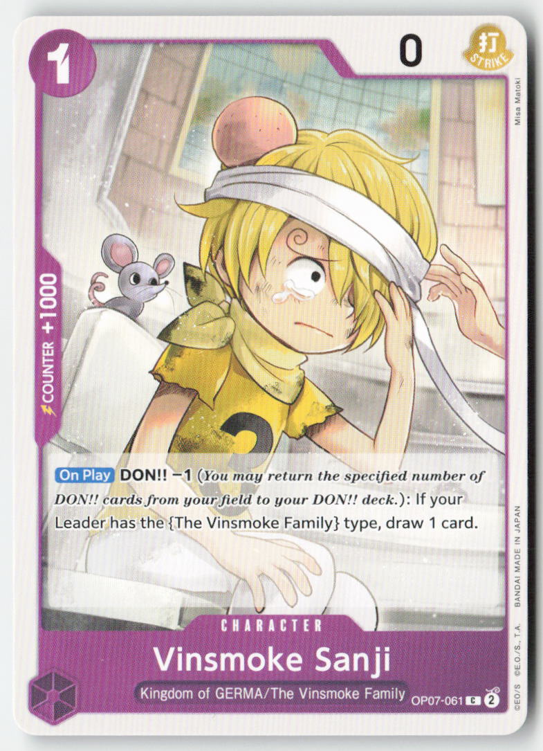 Vinsmoke Sanji OP07-061 Normal Common Lightly Played