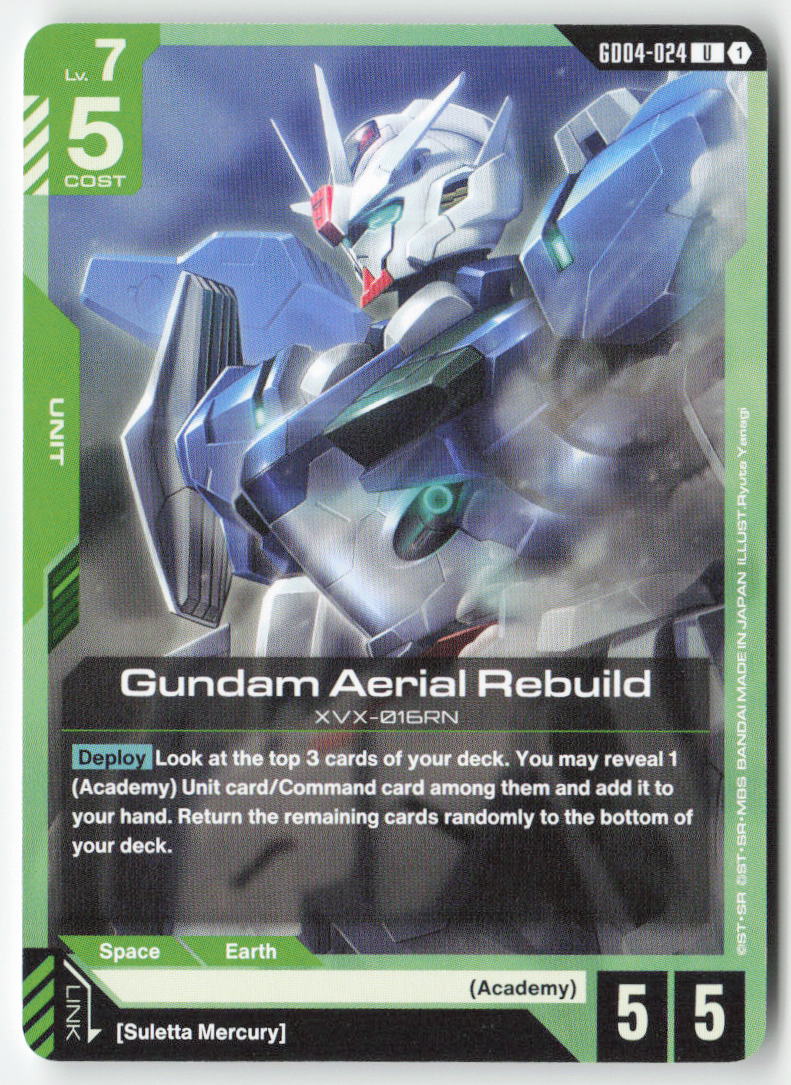 Gundam Aerial Rebuild GD04-024 Uncommon Normal Lightly Played