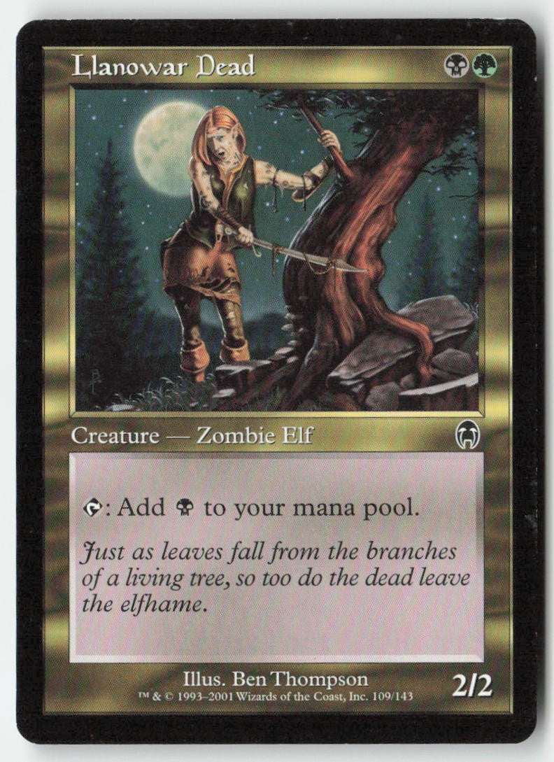 Llanowar Dead APC 109 Common Moderately Played, Front