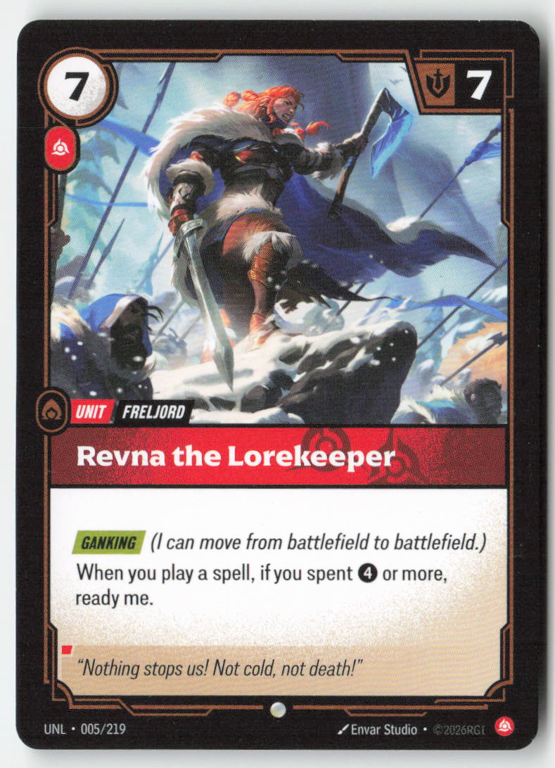 Revna the Lorekeeper #005/219 - Unleashed - Riftbound - Common - Lightly Played