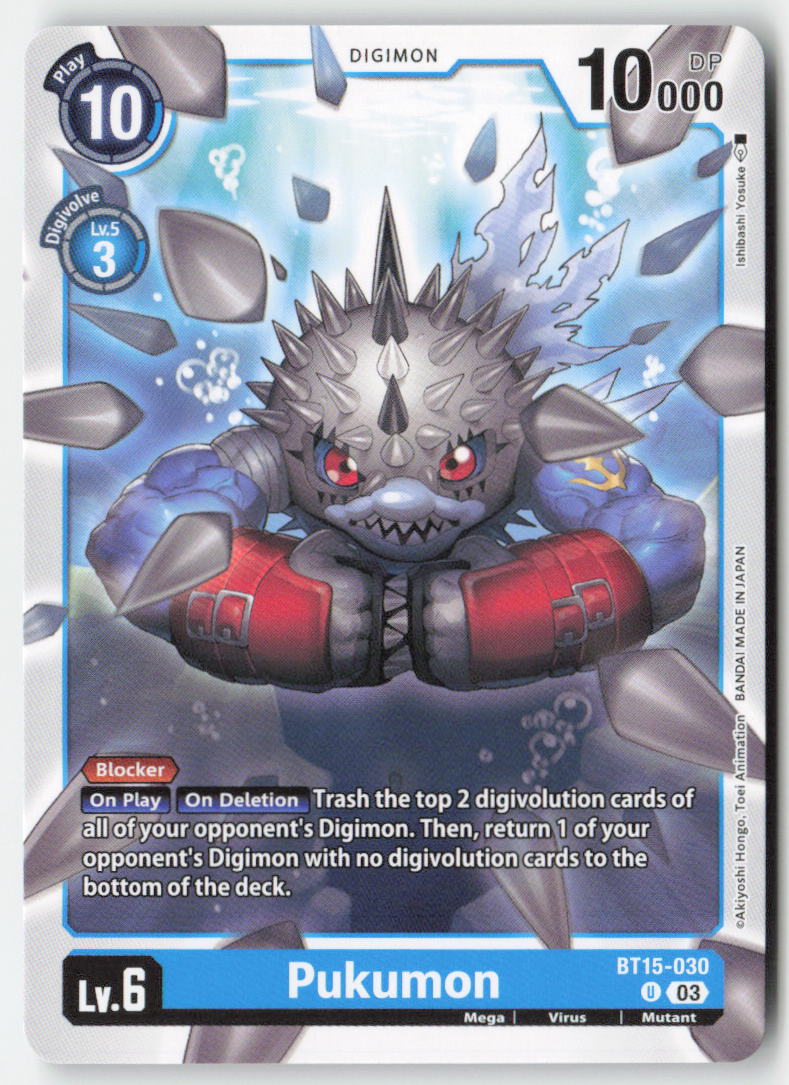 Pukumon BT15-030 Normal Uncommon Near Mint, Front