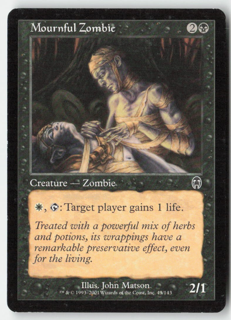 Mournful Zombie APC 43 Common Moderately Played