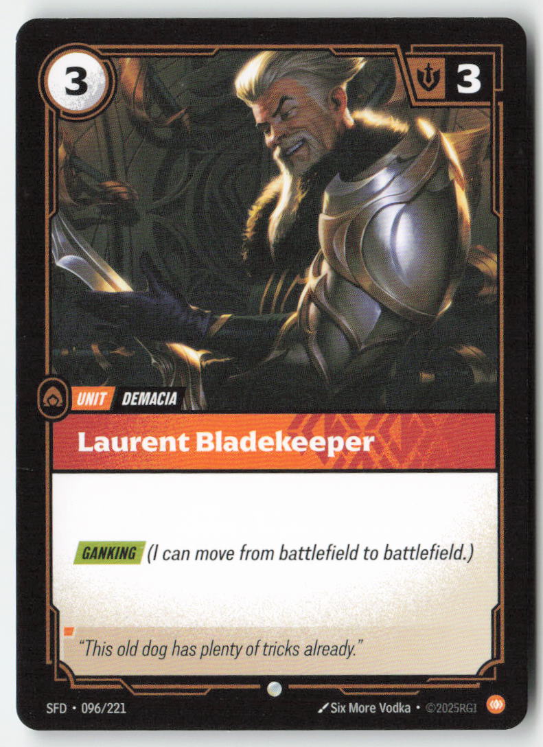 Laurent Bladekeeper #096/221 - Spiritforged - Riftbound - Common - Lightly Played