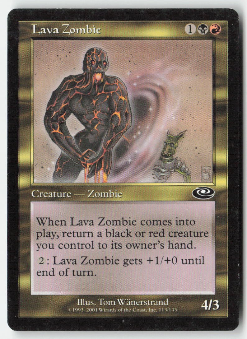 Lava Zombie PLS 113 Common Moderately Played, Front