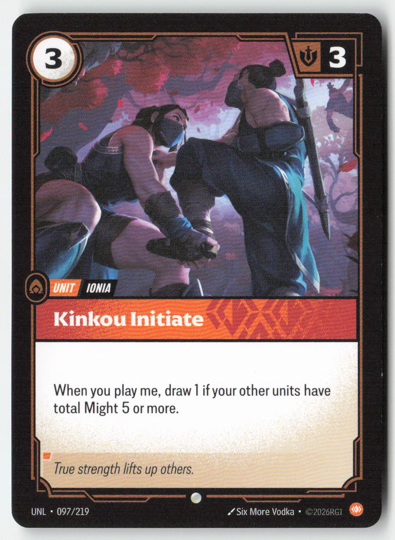 Kinkou Initiate #097/219 - Unleashed - Riftbound - Common - Lightly Played