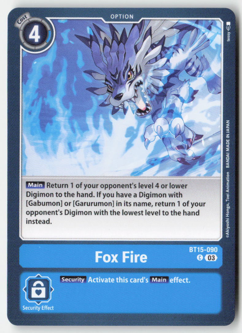 Fox Fire BT15-090 Normal Common Near Mint, Front