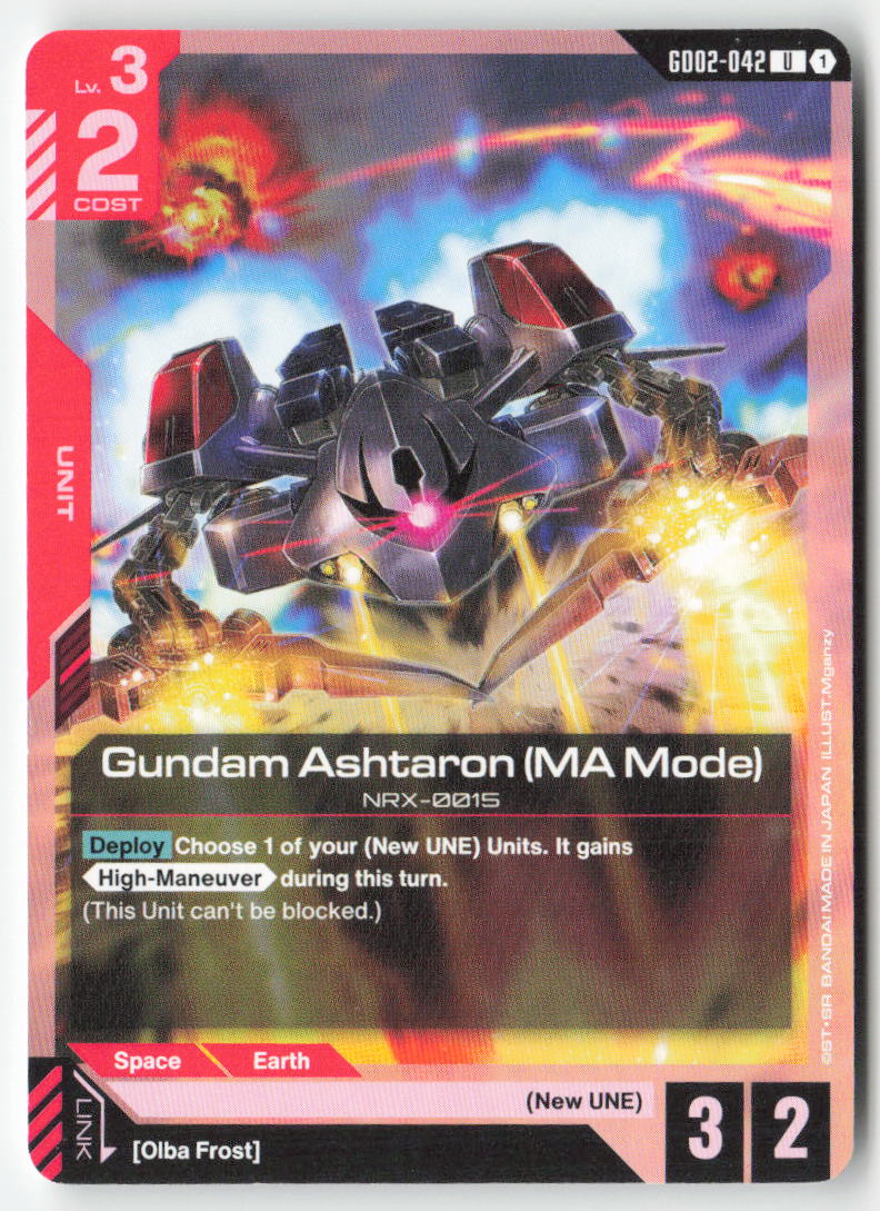 Gundam Ashtaron (MA Mode) GD02-042 Uncommon Normal Lightly Played