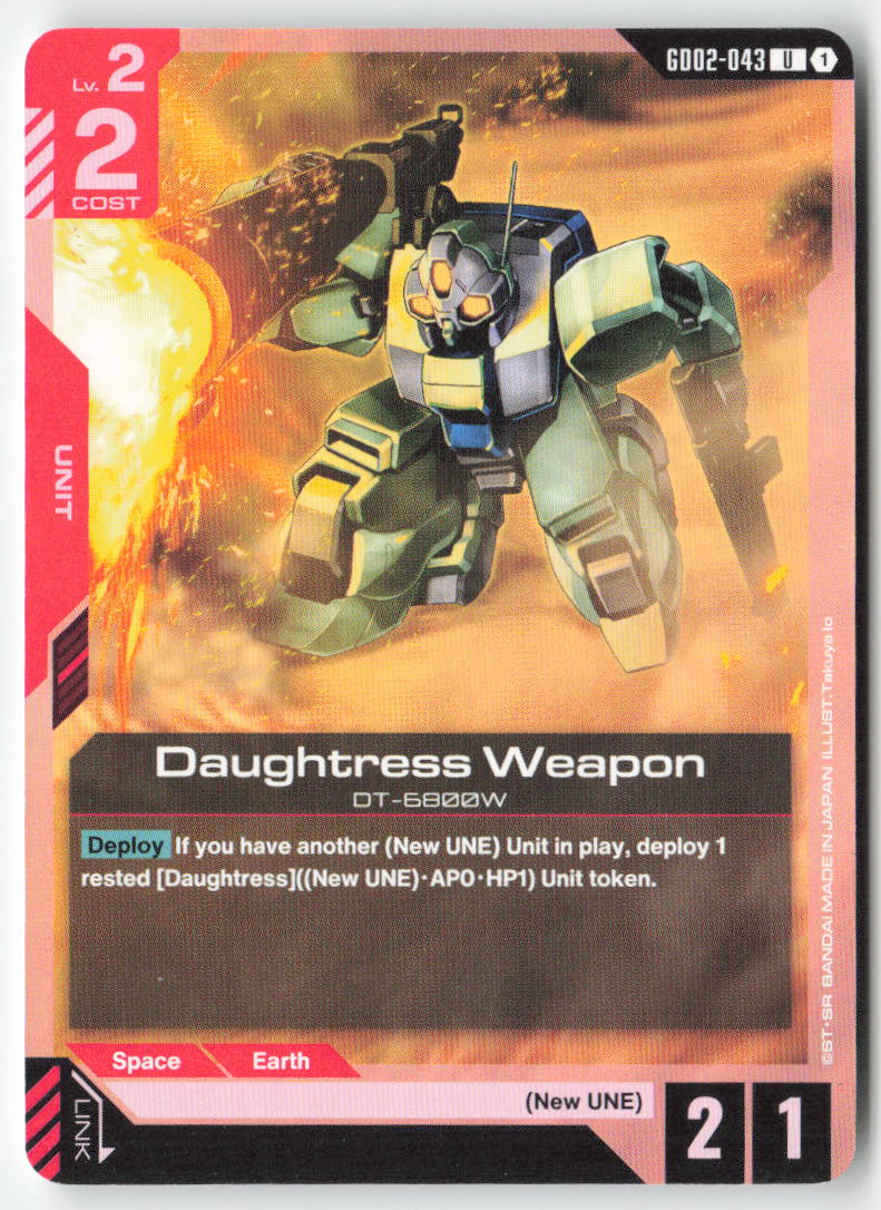 Daughtress Weapon GD02-043 Uncommon Normal Lightly Played