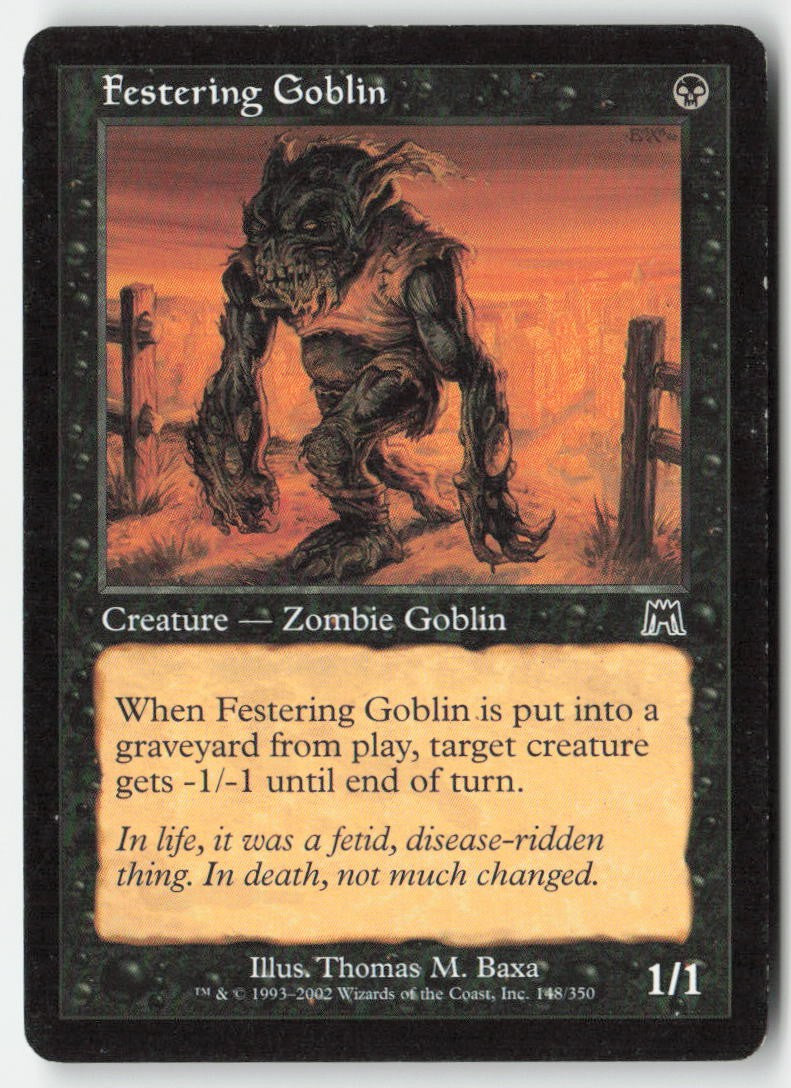 Festering Goblin ONS 148 Common Moderately Played, Front