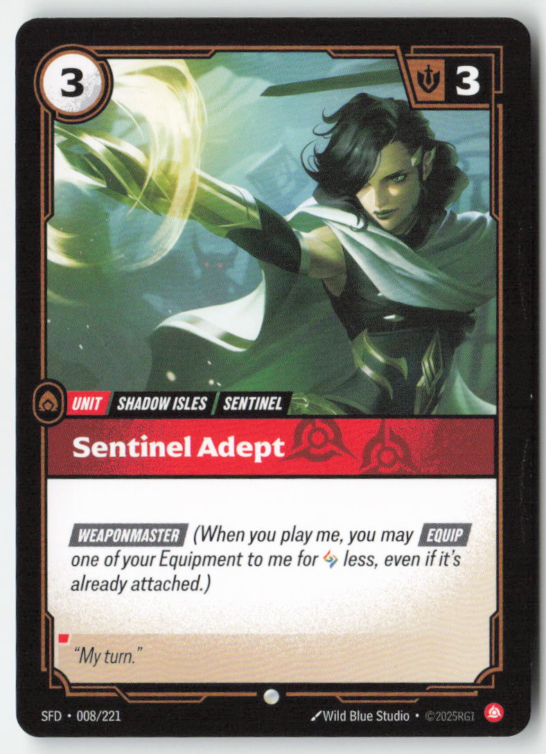Sentinel Adept #008/221 - Spiritforged - Riftbound - Common - Lightly Played