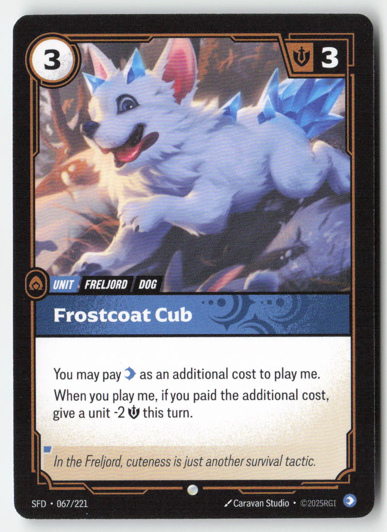 Frostcoat Cub #067/221 - Spiritforged - Riftbound - Common - Lightly Played