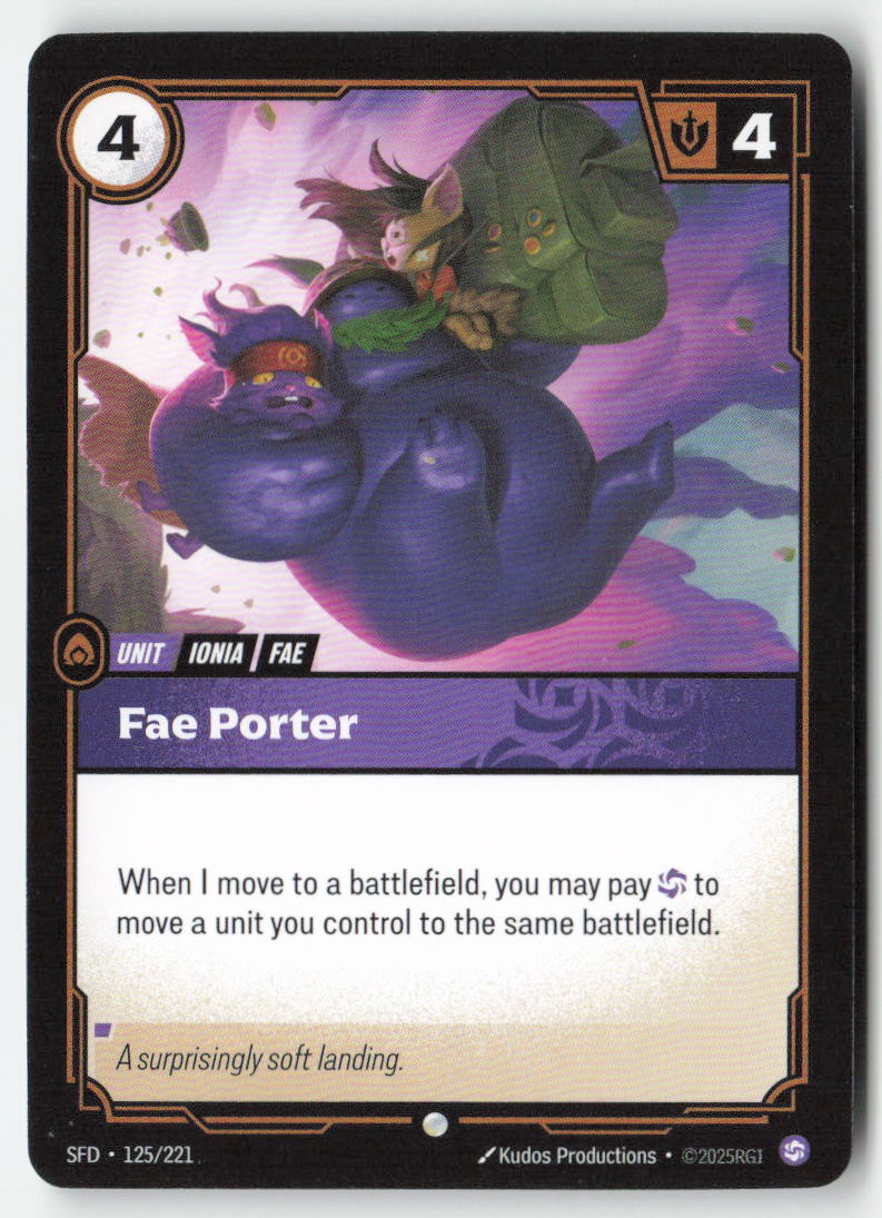 Fae Porter #125/221 - Spiritforged - Riftbound - Common - Lightly Played