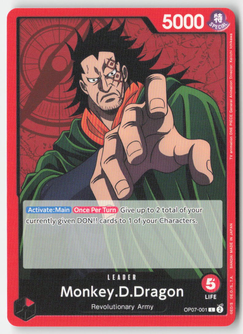 Monkey.D.Dragon OP07-001 Normal Leader Lightly Played