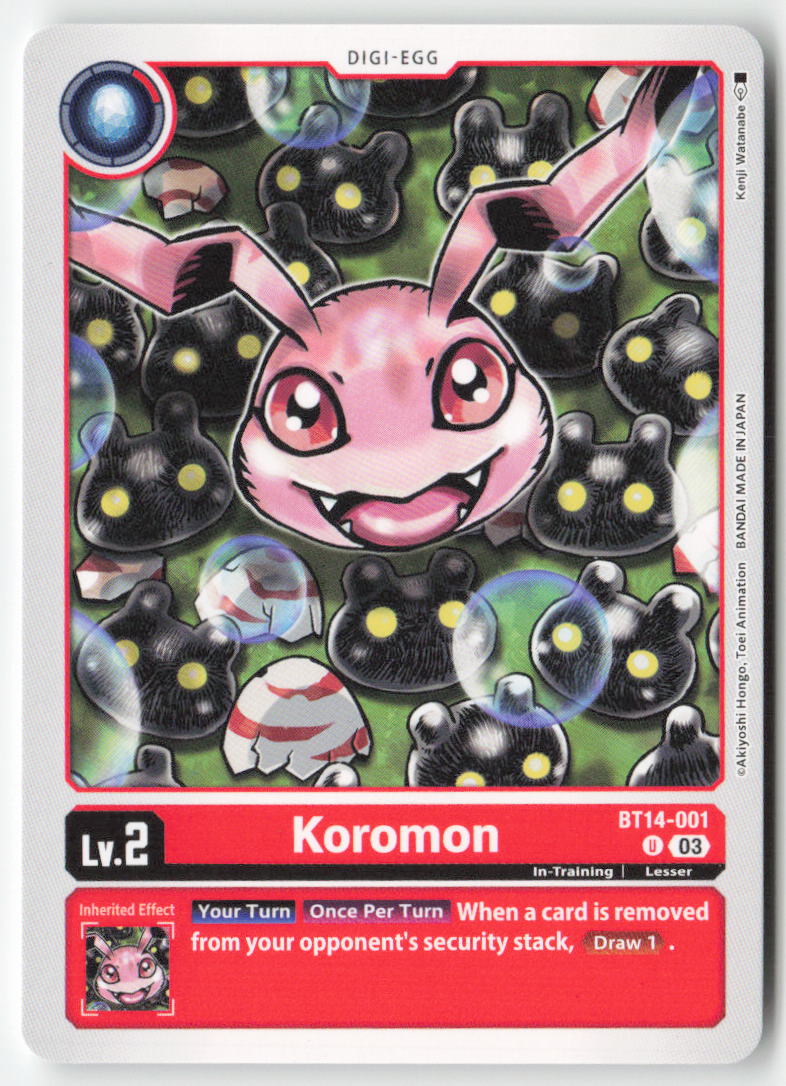 Koromon BT14-001 Normal Uncommon Near Mint