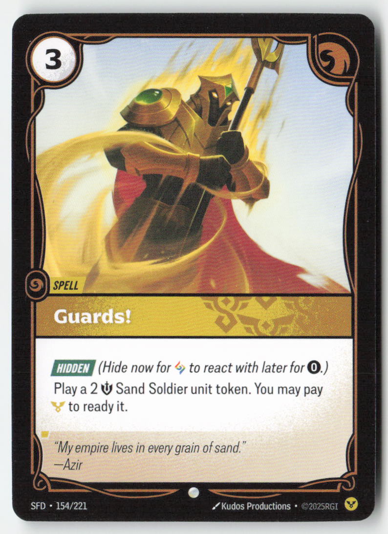 Guards! #154/221 - Spiritforged - Riftbound - Common - Lightly Played