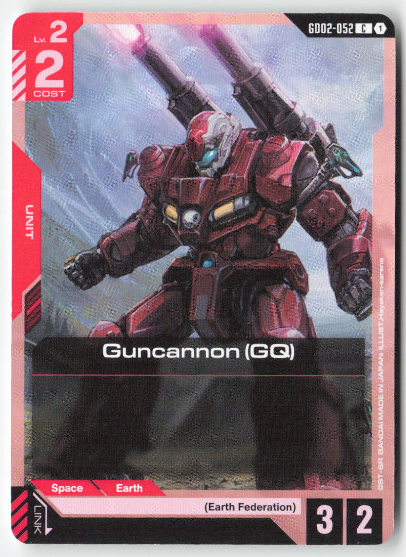 Guncannon (GQ) GD02-052 Common Normal Lightly Played