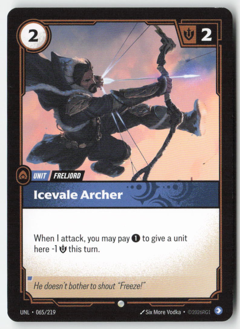 Icevale Archer #065/219 - Unleashed - Riftbound - Common - Lightly Played