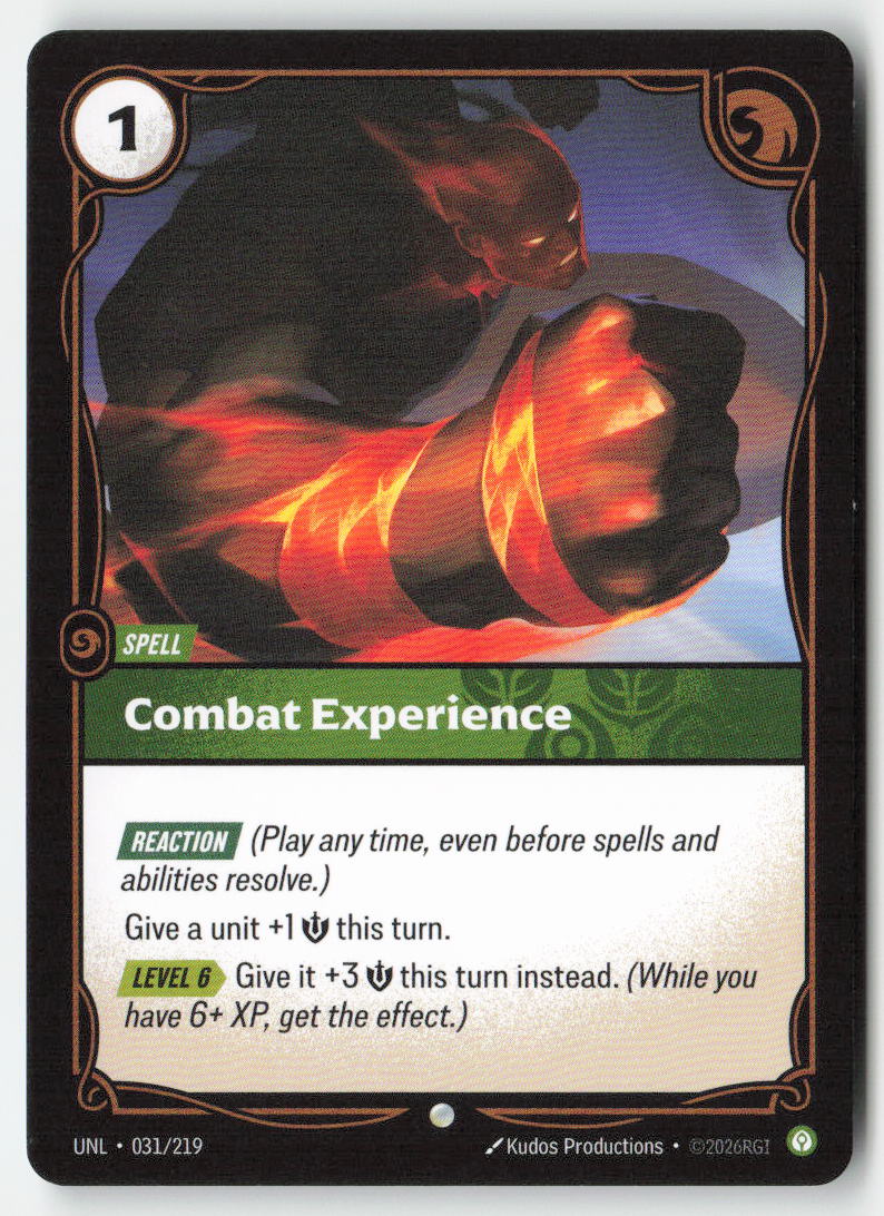 Combat Experience #031/219 - Unleashed - Riftbound - Common - Lightly Played