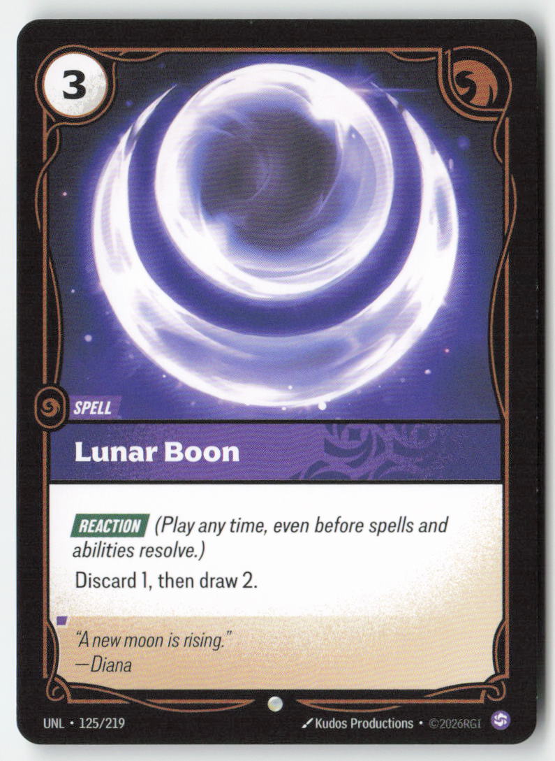 Lunar Boon #125/219 - Unleashed - Riftbound - Common - Lightly Played