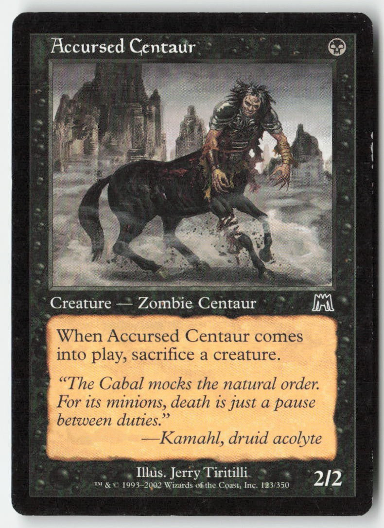 Accursed Centaur ONS 123 Common Moderately Played