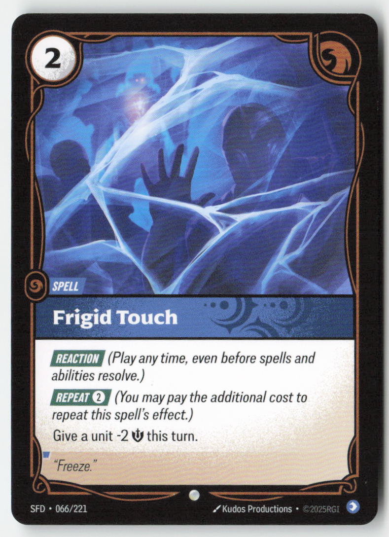 Frigid Touch #066/221 - Spiritforged - Riftbound - Common - Lightly Played