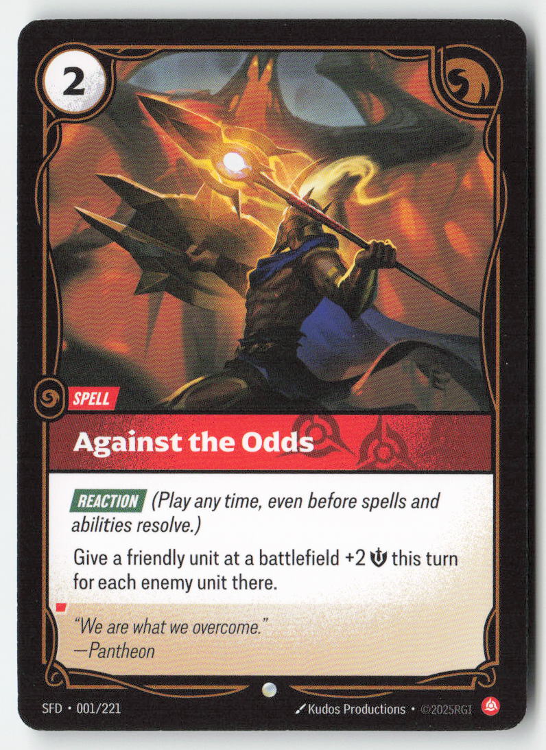 Against the Odds #001/221 - Spiritforged - Riftbound - Common - Lightly Played