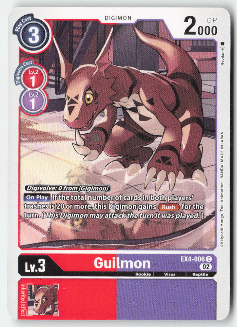 Guilmon EX4-006 Normal Common Near Mint