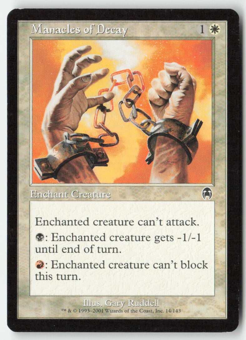 Manacles of Decay APC 14 Common Moderately Played