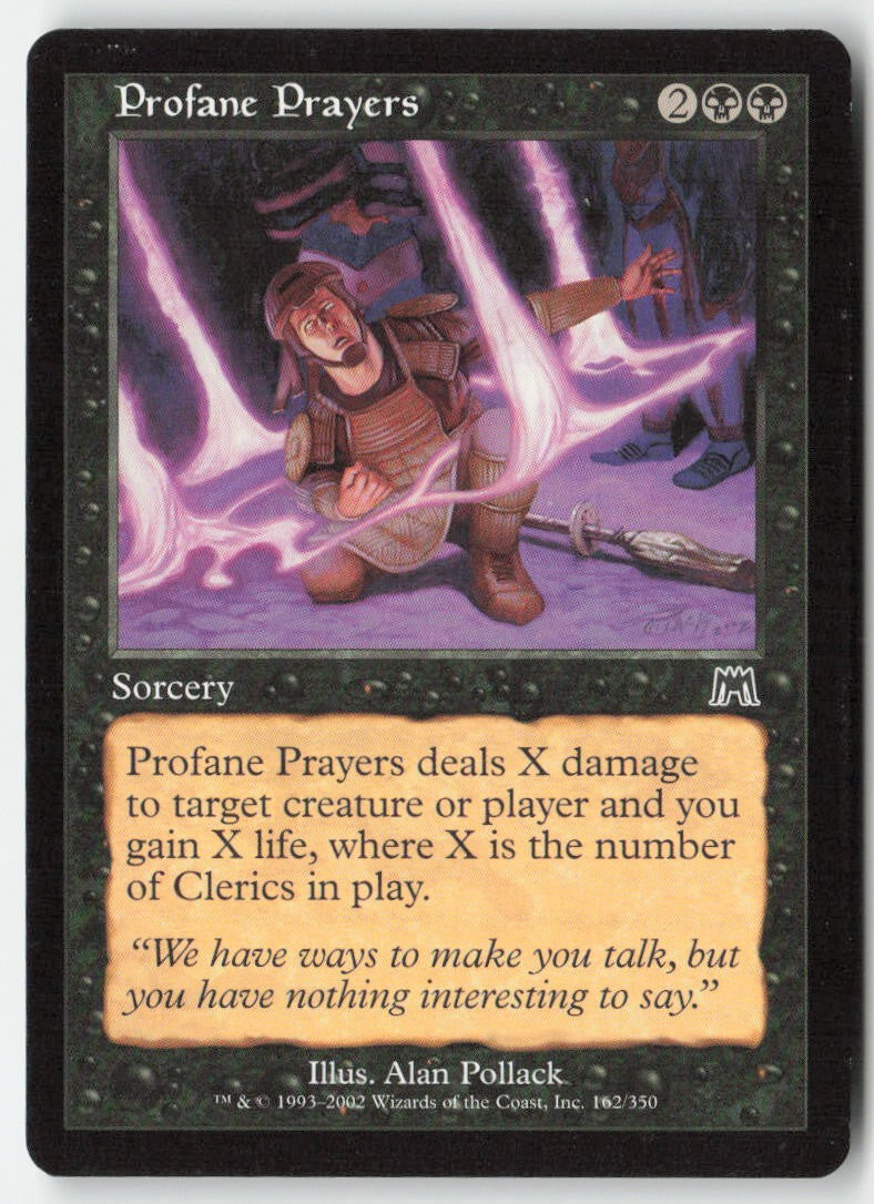 Profane Prayers ONS 162 Common Moderately Played