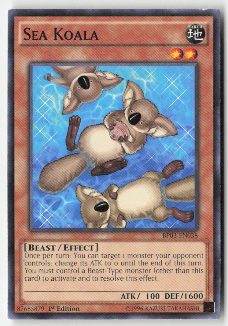Sea Koala BP03-EN038 1st Edition Common Moderately Played