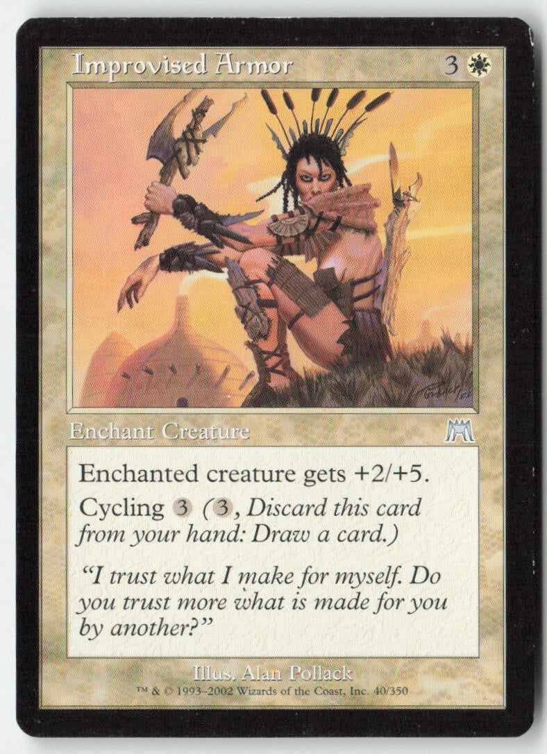 Improvised Armor ONS 40 Uncommon Moderately Played, Front