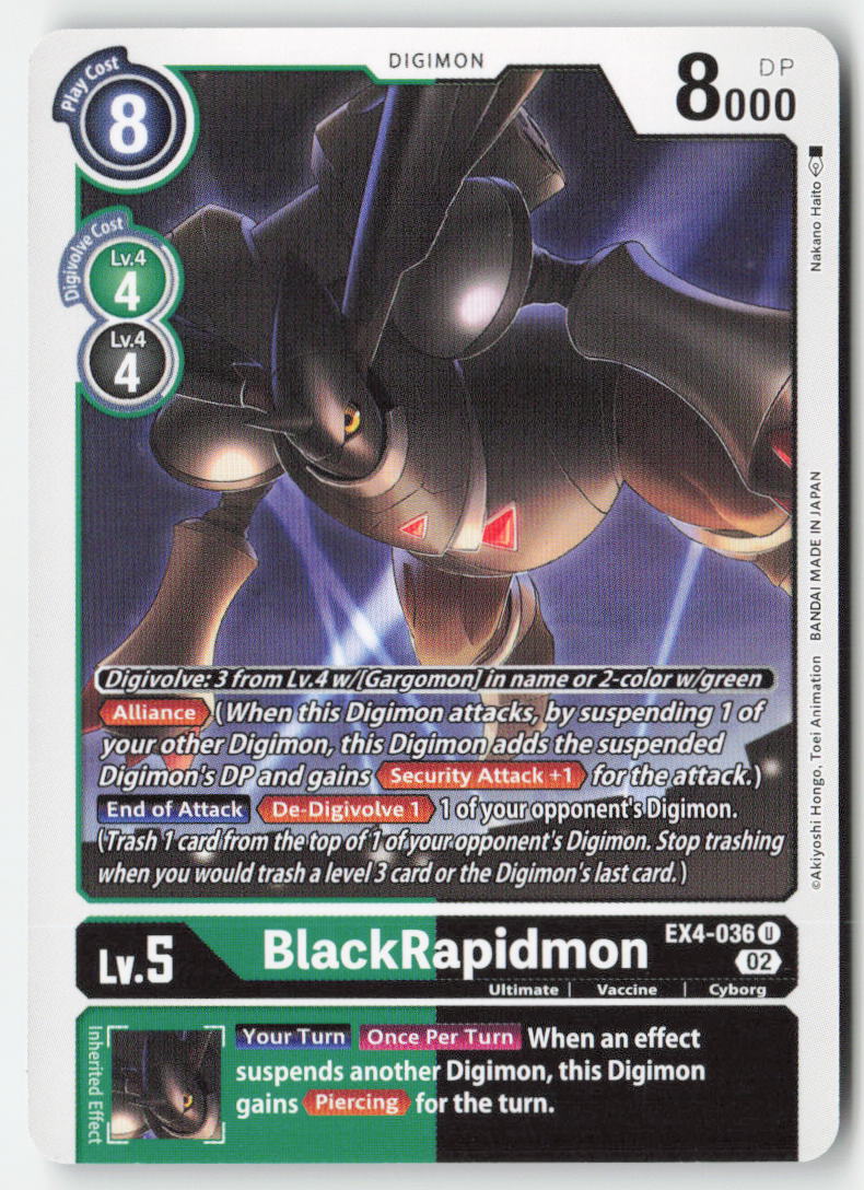 BlackRapidmon EX4-036 Normal Uncommon Near Mint