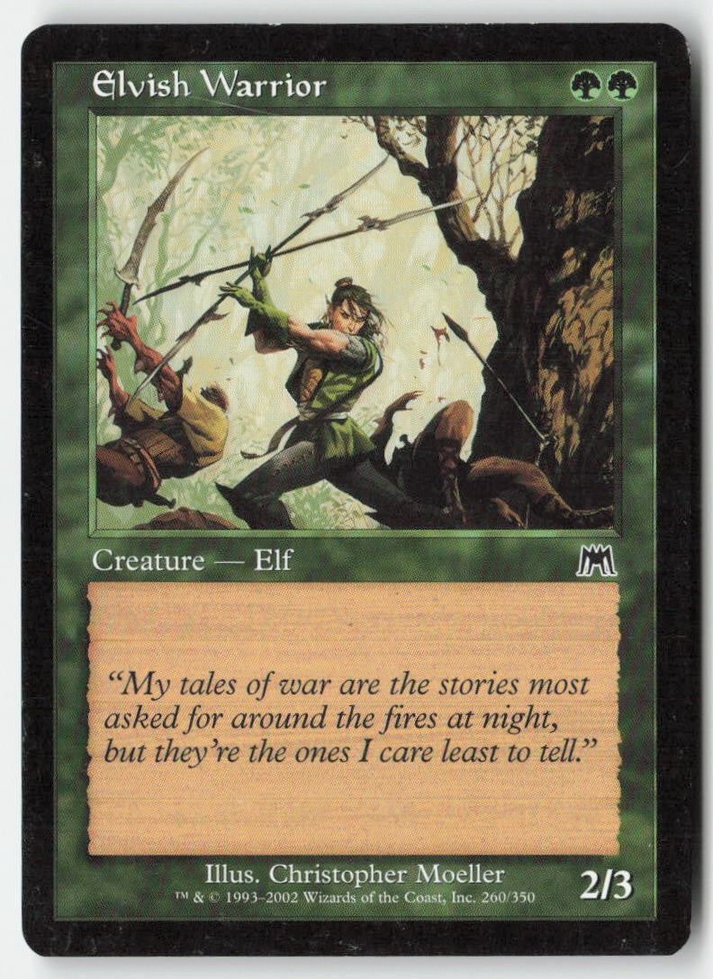 Elvish Warrior ONS 260 Common Moderately Played, Front