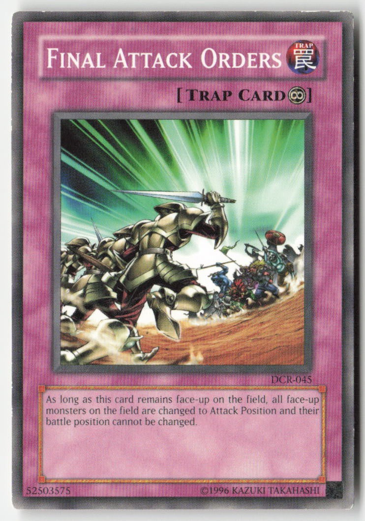 Final Attack Orders DCR-045 Unlimited Common Moderately Played