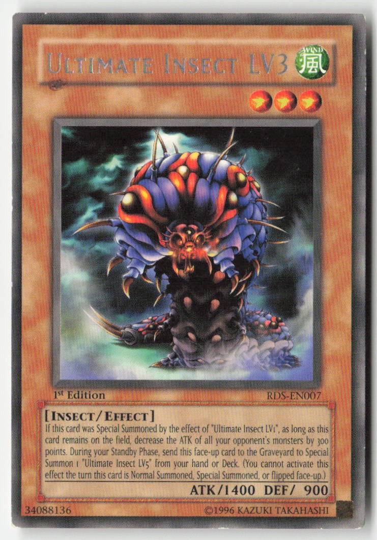 Ultimate Insect LV3 RDS-EN007 1st Edition Rare Moderately Played, Front